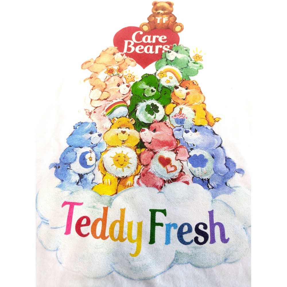 Teddy Fresh x Care Bears White Graphic T-Shirt Mens Large Streetwear Tee - Picture 3 of 5